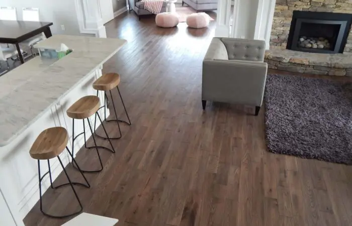Kitchen and Living Room hardwood flooring