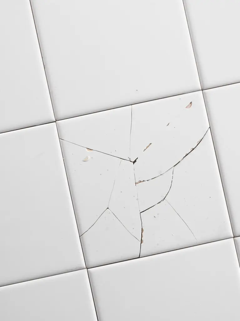 cracked flooring tile