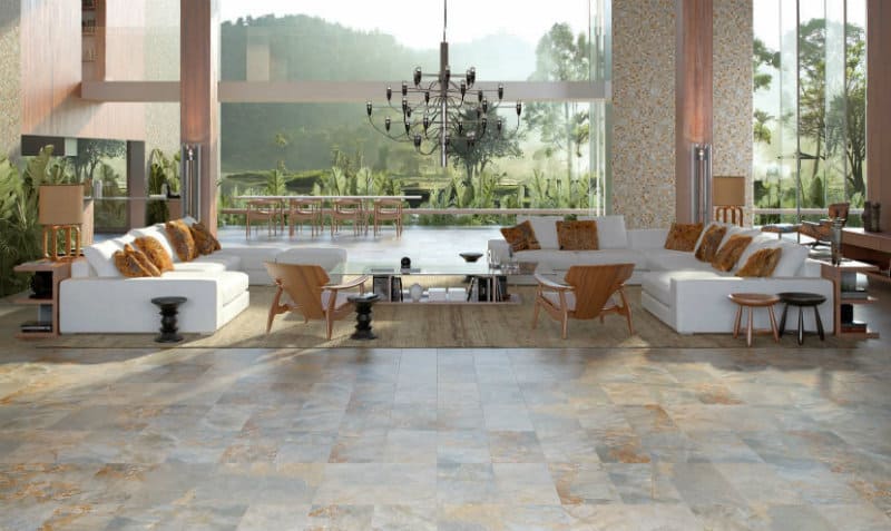 Stone flooring tile