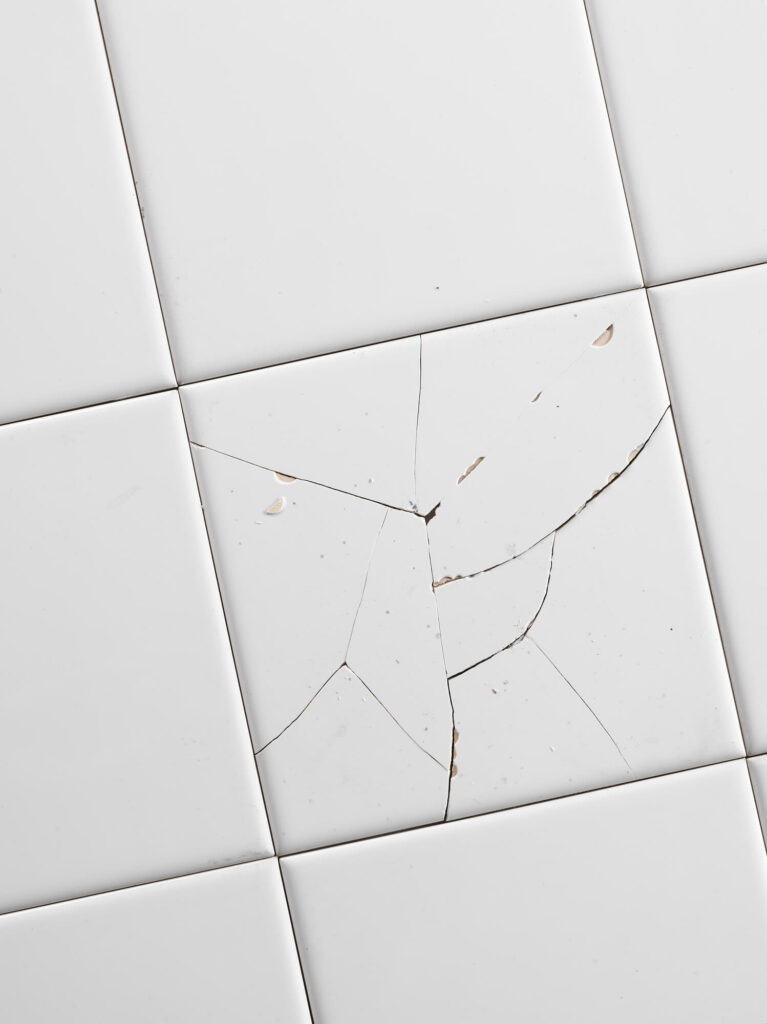 cracked flooring tile