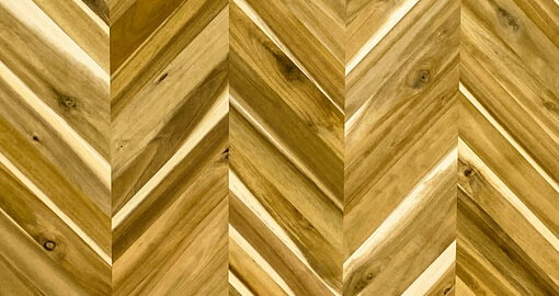 wood flooring with an angular alternating pattern  