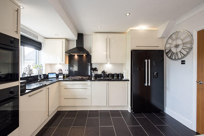 dark kitchen plank flooring
