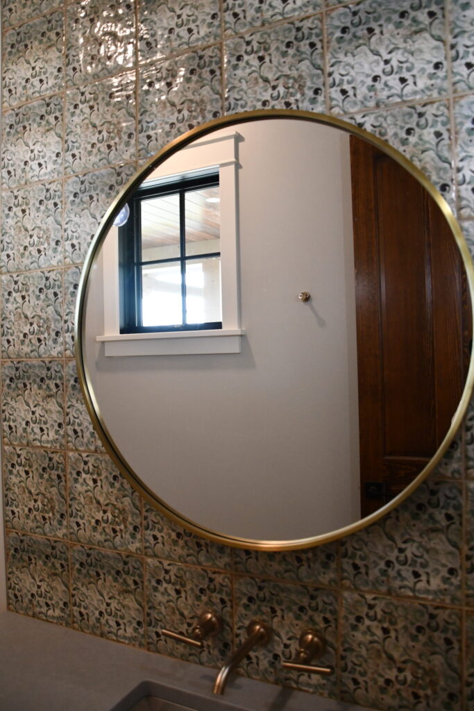 Powder room tile walls