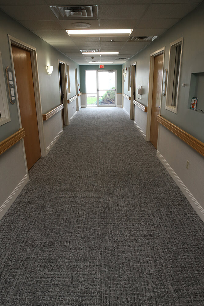 Fairmount Homes hallway carpet installation from Martins Flooring